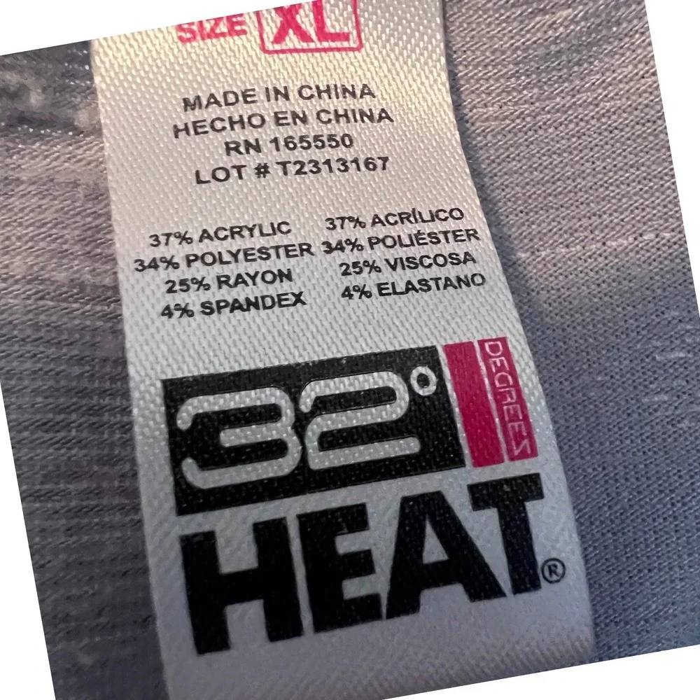 32 Degrees Heat Girls XL Gray Fair Isle Snowflake Thermal Base Layer Set